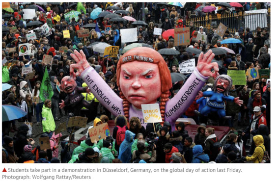 greta thunberg, school climate strikes, the guardian, 1.4 million people