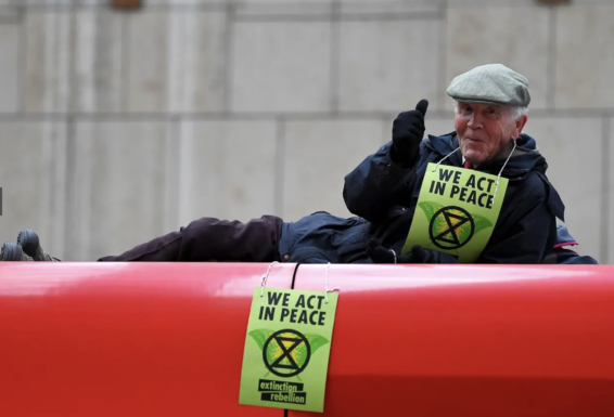 Extinction Rebellion, Phil Kingston, arrests, 83 year old, sandwiches, protests, London