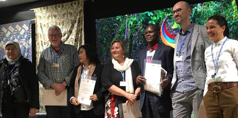 Speakers in the Indonesian pavilion at COP 25