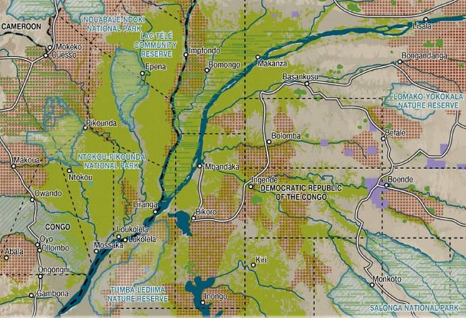 Shared Peatland Brings RoC And DRC Closer On Climate Action CIFOR   Congo Basin Map 654x446 